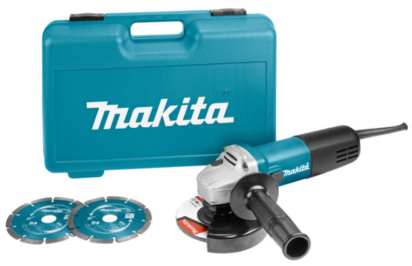 Makita 9558HNRGK2 Haakse Slijper Incl. 2 Diamantschijven In Koffer - 840W - 125mm