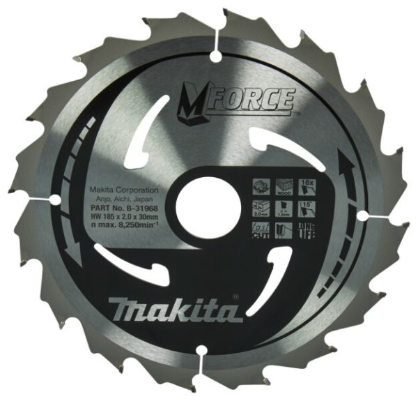 Makita B-31968 Mforce Cirkelzaagblad - 185 X 30 X 32T– Hout