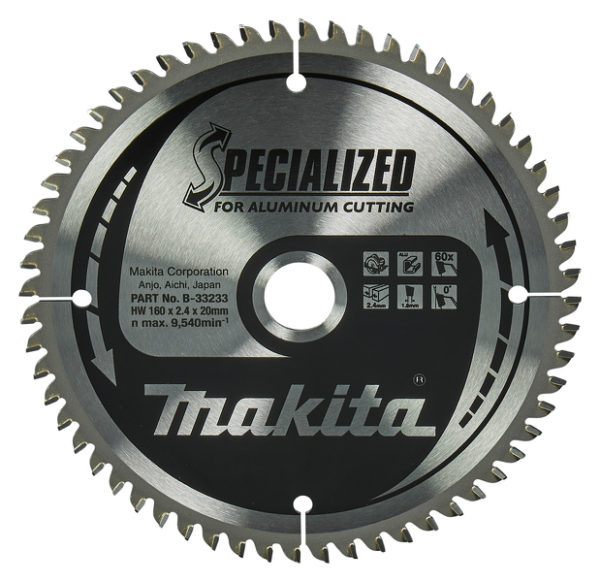 Makita B-33233 Cirkelzaagblad - Aluminium - Specialized - 160x20x2