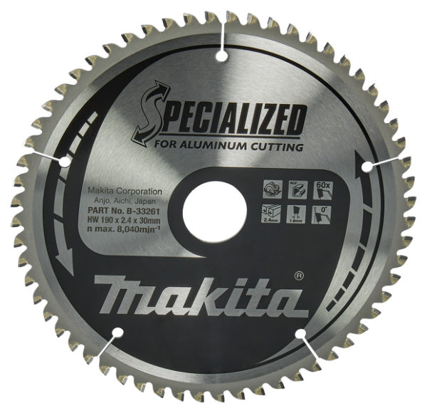 Makita B-33261 Specialized Cirkelzaagblad 190x30x2