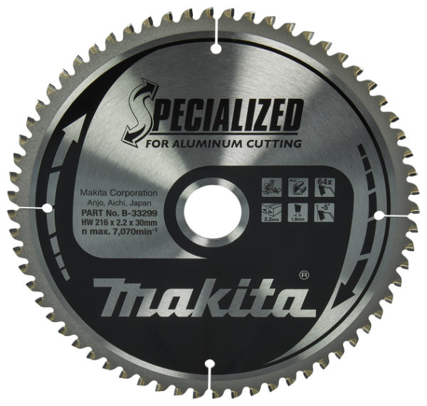 Makita B-33299 Cirkelzaagblad - Aluminium Specialized - 216x30x2