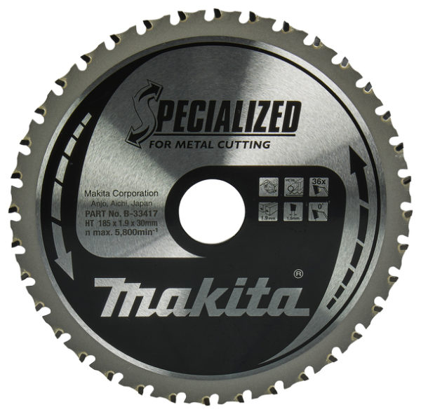 Makita B-33417 Cirkelzaagblad Staal - Specialized 185 X 30 X 1