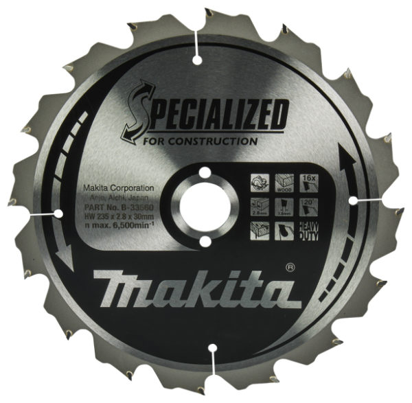 Makita B-33560 Cirkelzaagblad Hout - 235 X 30 X 2