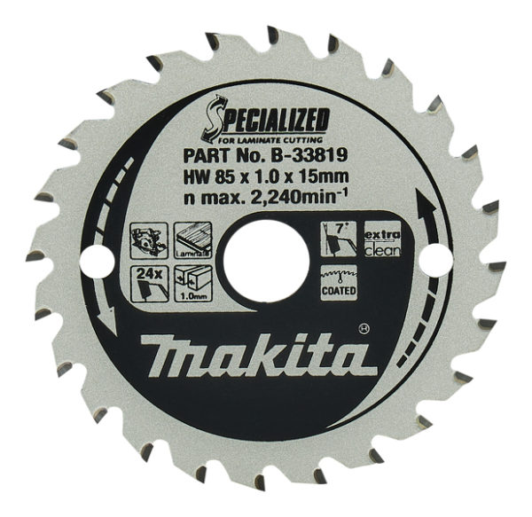 Makita B-33819 Cirkelzaagblad Laminaat - 85 X 15 X 24T - Laminaat