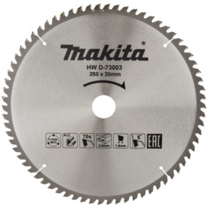 Makita D-73003 Afkortzaagblad - 260 X 30 X 70T - Aluminium