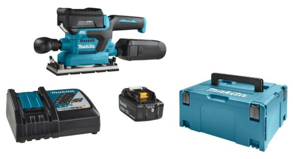 Makita DBO380RTJ 18V Li-ion Accu Vlakschuurmachine Set (2x 5