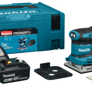 Makita DBO482RTJ LXT 18V Li-ion Accu Handpalm Vlakschuurmachine Set (2x 5