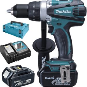 Makita DDF458RTJ 18V Li-Ion Accu Boor-/schroefmachine Set (2x 5.0Ah Accu) In Mbox