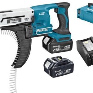 Makita DFR550RMJ 18V Li-Ion Accu Schroefautomaat / Bandschroefmachine Set (2x 4.0Ah Accu) In Mbox - 25-55mm