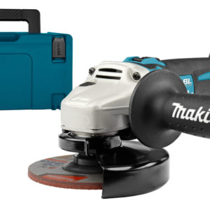 Makita DGA511RTJ 18V Li-Ion Accu Haakse Slijper Set (2x 5.0Ah Accu) In Mbox - 125mm - Koolborstelloos