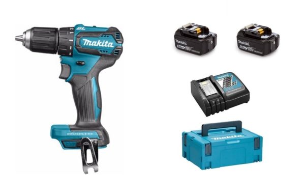 Makita DHP483RTJ 18V Li-Ion Accu Klopboor-/schroefmachine Set (2x 5.0Ah Accu) In Mbox - Koolborstelloos