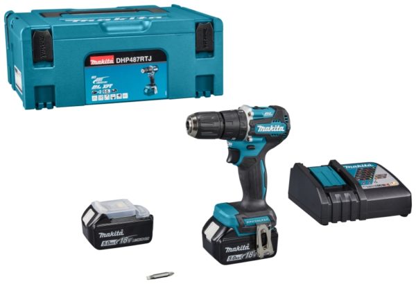 Makita DHP487RTJ 18V Li-Ion Accu Klopboor-/schroefmachine Set (2x 5