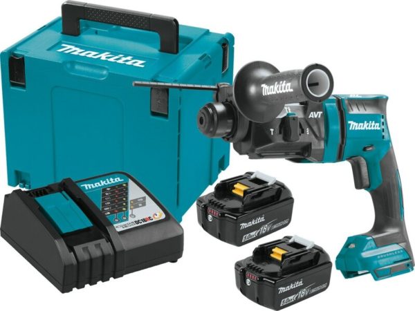 Makita DHR182RTJ 18V Li-Ion Accu SDS-plus Combihamer Set (2x 5.0Ah Accu) - 1