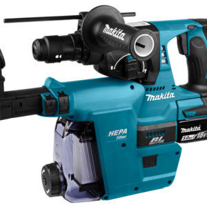 Makita DHR243T3JW 18V Li-Ion Accu SDS-plus Combihamer Incl. Snelspanboorkop En Stofafzuiging Set (3x 5.0Ah Accu) In Mbox - 2J - Koolborstelloos