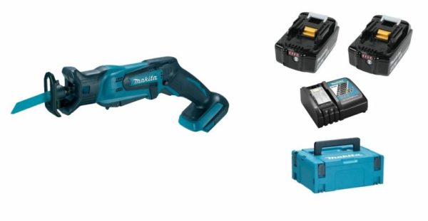 Makita DJR183RMJ 18V Li-Ion Accu Reciprozaag Set (2x 4.0Ah Accu) In Mbox - Snelwissel