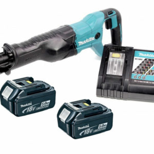 Makita DJR186RTE 18V Li-Ion Accu Reciprozaag Set (2x 5.0Ah Accu) In Koffer - Snelwissel - Variabel