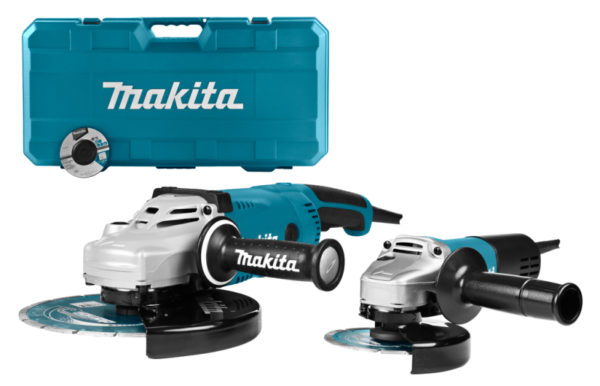 Makita DK0054X1 Haakse Slijper Combiset (GA9020R / 9558NB) + 2 Diamantschijven In Koffer - 2200W / 840W - 230 X 125mm