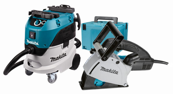 Makita DK0093J Alleszuiger / Bouwstofzuiger (VC4210L)&Sleuvenfrees In Mbox (SG1251J) Combiset