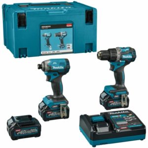 Makita DK0198G201 XGT 40V Max Li-Ion Accu Boor-/schroefmachine (DF002G)&Slagschroevendraaier (TD003G) Combiset (3x 2.5Ah Accu) In Mbox