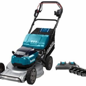 Makita DLM533PT4 36V (2x 18V) Li-Ion Accu Grasmaaier Set (4x 5.0Ah Accu) - 53cm - Zelfrijdend - Koolborstelloos