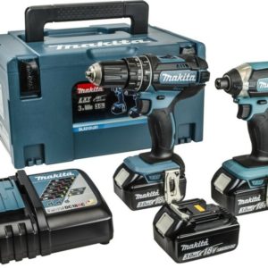 Makita DLX2131JX1 18V Li-Ion Accu Klopboor-/schroefmachine (DHP482)&Slagschroevendraaier (DTD152) Combiset (3x 3.0Ah Accu) In Mbox