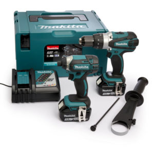 Makita DLX2145TJ 18V Li-Ion Accu Klopboor-/schroefmachine (DHP458)&Slagschroevendraaier (DTD152) Combiset (2x 5.0Ah Accu) In Mbox