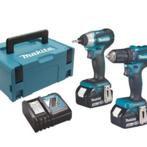 Makita DLX2220JX2 18V Li-Ion Accu DDF483 Schroef-/boormachine&DTD155 Slagschroevendraaier (2x 3