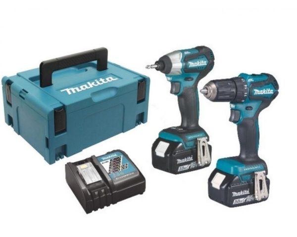 Makita DLX2220JX2 18V Li-Ion Accu DDF483 Schroef-/boormachine&DTD155 Slagschroevendraaier (2x 3