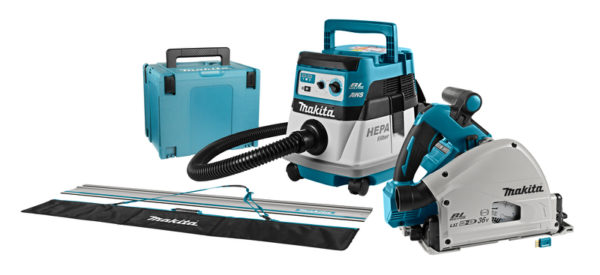 Makita DLX2274JX1 36V (2x 18V) Li-Ion Accu Invalcirkelzaag (DSP601ZJU)&Stofzuiger (DVC864LZX1) Combiset