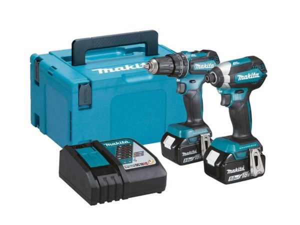 Makita DLX2283TJ 18V Li-Ion Accu Klopboor-/schroefmachine (DHP485)&Slagschroevendraaier (DTD153) Combiset (2x 5