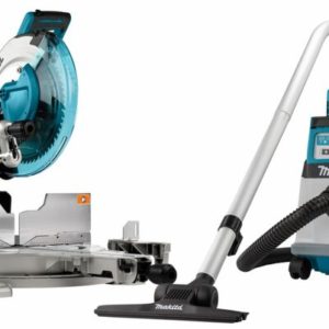 Makita DLX2380UX1 2x18V Li-Ion Accu Combiset Voor Afkorten En Stofzuigen - 305mm - Koolborstelloos