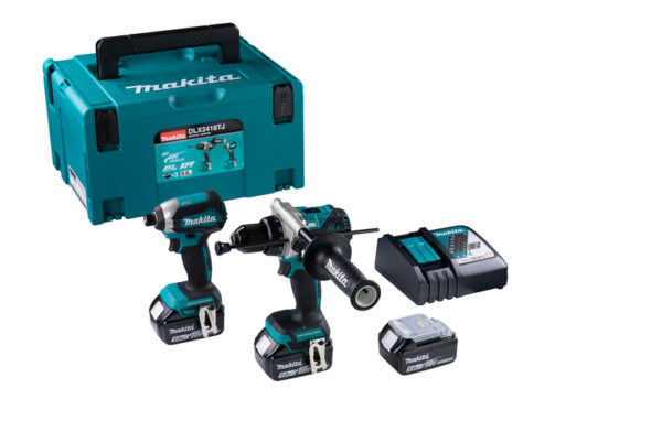 Makita DLX2418TJ 18V Li-Ion Accu Klopboor-/schroefmachine (DHP486)&Slagschroevendraaier (DTD153) Combiset (3x 5.0Ah Accu) In Mbox