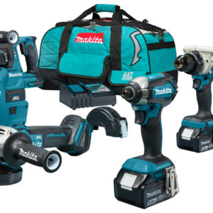 Makita DLX4155TX1 18V Li-ion Accu 4-delige Combiset (2x 5.0Ah Accu) In Tas