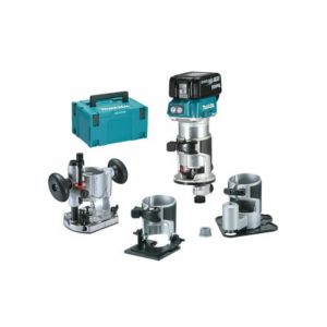 Makita DRT50RTJX3 18V Li-Ion Accu Bovenfrees / Kantenfrees / Trimmer Set (2x 5.0Ah Accu) In Mbox