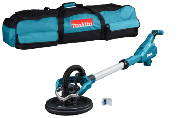 Makita DSL801ZU 18V Li-Ion Accu Langnek Schuurmachine Body Met Tas En AWS Zender - 225mm