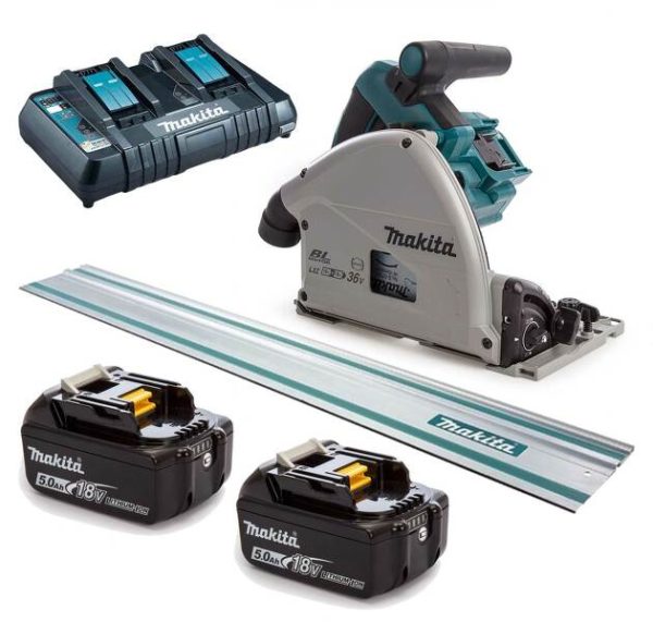 Makita DSP600PT2J1 36V (2x 18V) Li-Ion Accu Invalzaag Set (2x 5