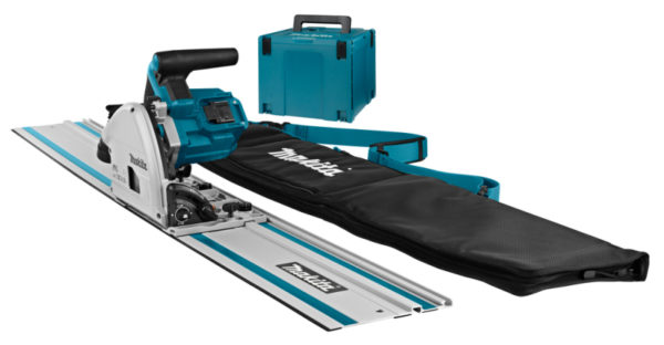 Makita DSP600ZJ2 36V (2x18V) Li-Ion Accu Invalcirkelzaag Body In Mbox Incl. Geleiderail - 165mm