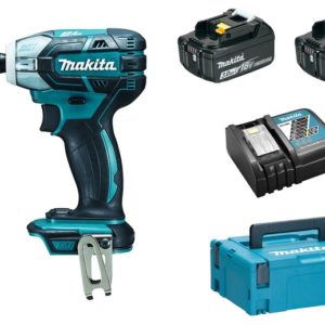 Makita DTS141RFJ 18V Li-Ion Accu Impuls Slagschroevendraaier Set (2x 3.0Ah Accu) In Mbox - Koolborstelloos