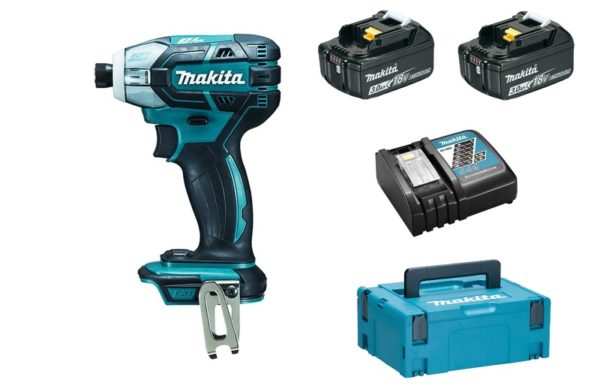 Makita DTS141RFJ 18V Li-Ion Accu Impuls Slagschroevendraaier Set (2x 3.0Ah Accu) In Mbox - Koolborstelloos