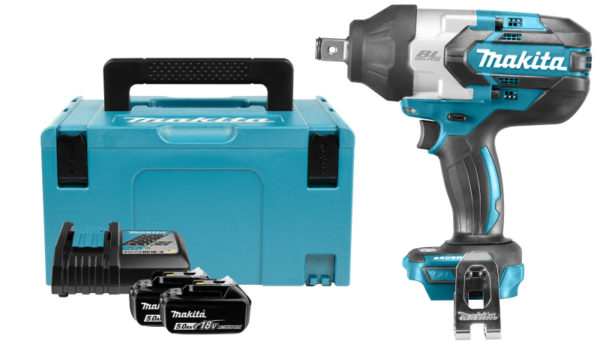 Makita DTW1001RTJ 18V Li-Ion Accu Slagmoersleutel Set (2x 5.0Ah Accu) In Mbox - 1050Nm - 3/4"- Koolborstelloos