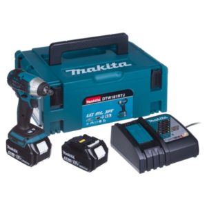 Makita DTW181RTJ 18V Li-Ion Accu Slagmoersleutel Set (2x 5.0Ah Accu) In Mbox - 210Nm - 1/2"- Koolborstelloos