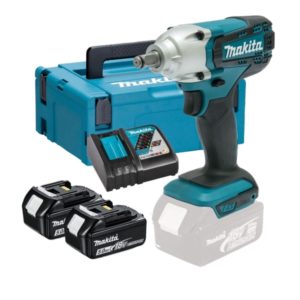 Makita DTW190RTJ 18V Li-Ion Accu Slagmoersleutel Set (2x 5.0Ah Accu) In Mbox - 190Nm - 1/2"- Koolborstelloos