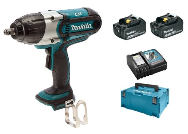 Makita DTW450RFJ 18V Li-Ion Accu Slagmoersleutel Set (2x 3.0Ah Accu) In Mbox - 440Nm - 1/2"