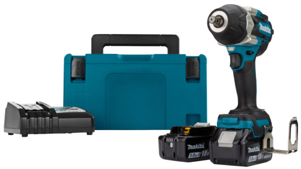 Makita DTW700RTJ 18V Li-Ion Accu Slagmoersleutel Set (2x 5.0Ah Accu) In Mbox - 700 Nm - 1/2"- Koolborstelloos