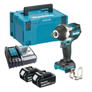 Makita DTW701RTJ 18V Li-Ion Accu Slagmoersleutel Set (2x 5.0Ah Accu) In Mbox - 700 Nm - 1/2"Pin - Koolborstelloos