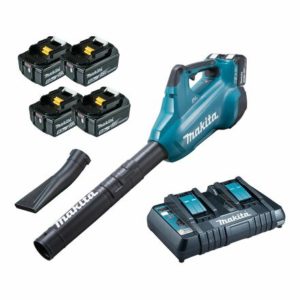 Makita DUB362PT4X 36V (2x 18V) Li-Ion Accu Bladblazer Set (4x 5.0Ah Accu) - 200 Km/h