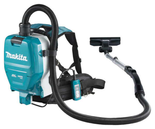 Makita DVC261ZX11 36V Li-Ion Accu Rugstofzuiger Body (2x 18V) Incl. 4-delige Stofafzuigset