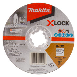 Makita E-00418 Doorslijpschijf X-Lock RVS - 125x22