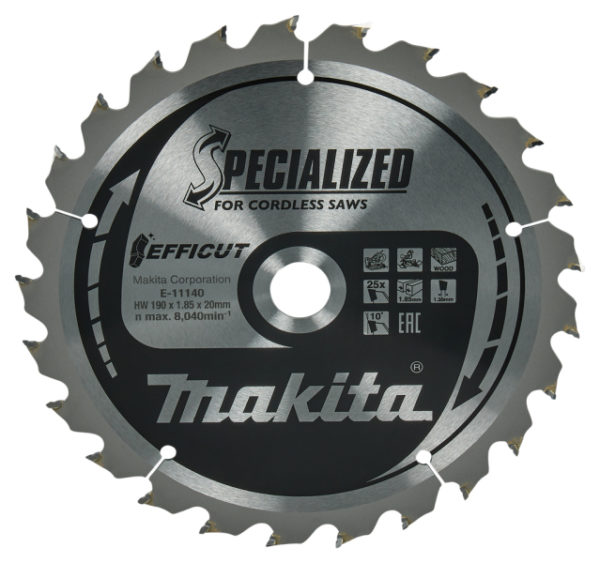 Makita E-11140 Efficut Cirkelzaagblad Hout - 190x20x1