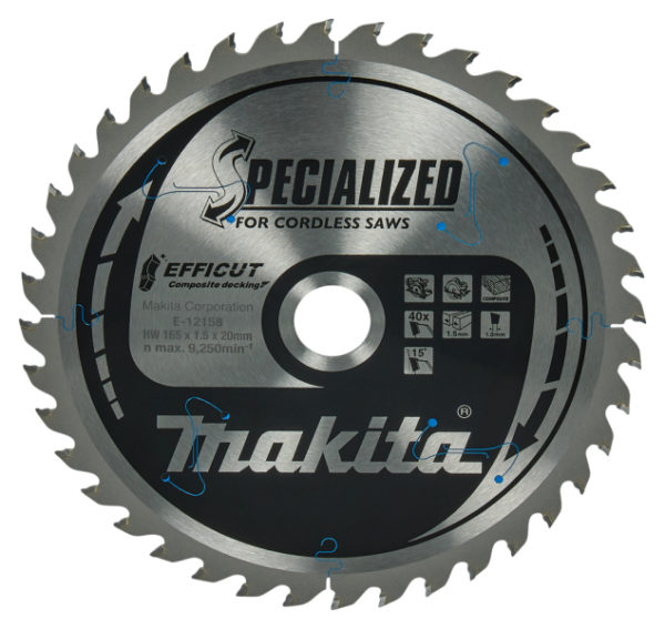 Makita E-12158 Efficut Cirkelzaagblad WPC - 165x20x1